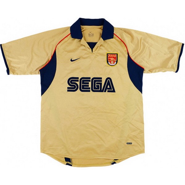 Tailandia Camiseta Arsenal 2nd Retro 2001 2002 Amarillo